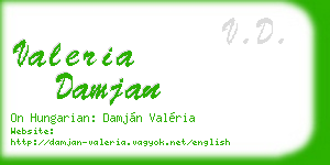 valeria damjan business card